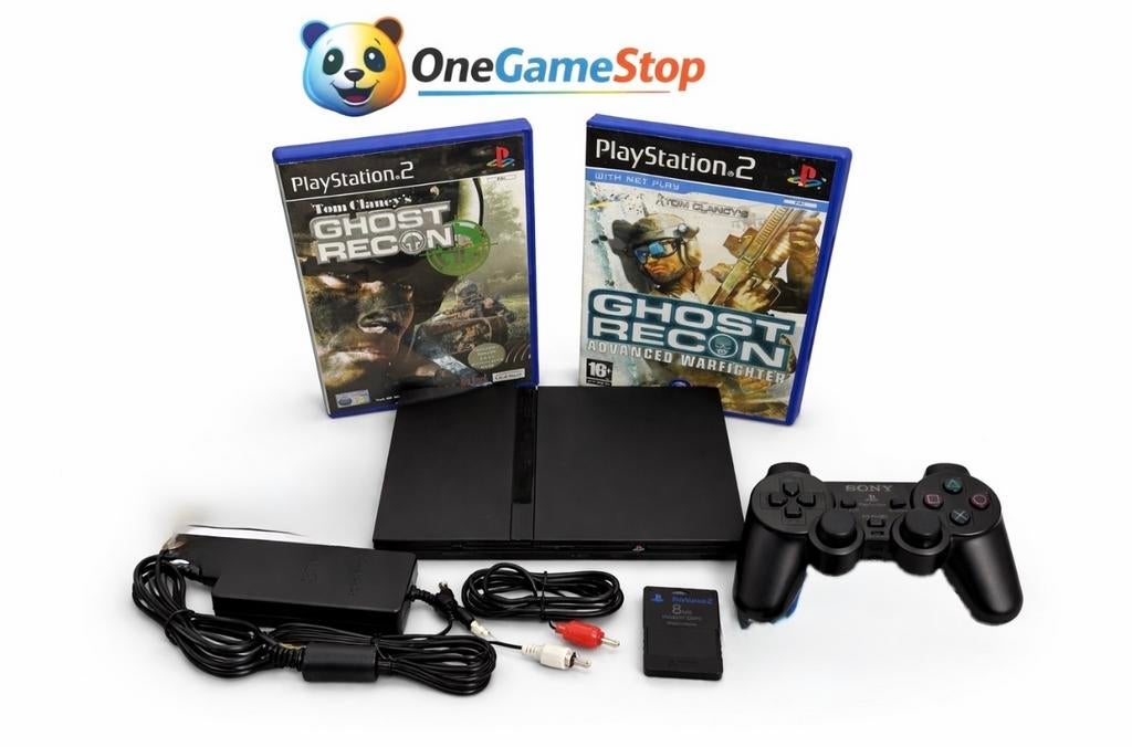 PlayStation 2 Slim Console Bundel met games, Spelcomputers en Games, Spelcomputers | Sony PlayStation 2, Zwart, 1213NS, Sony Playstation