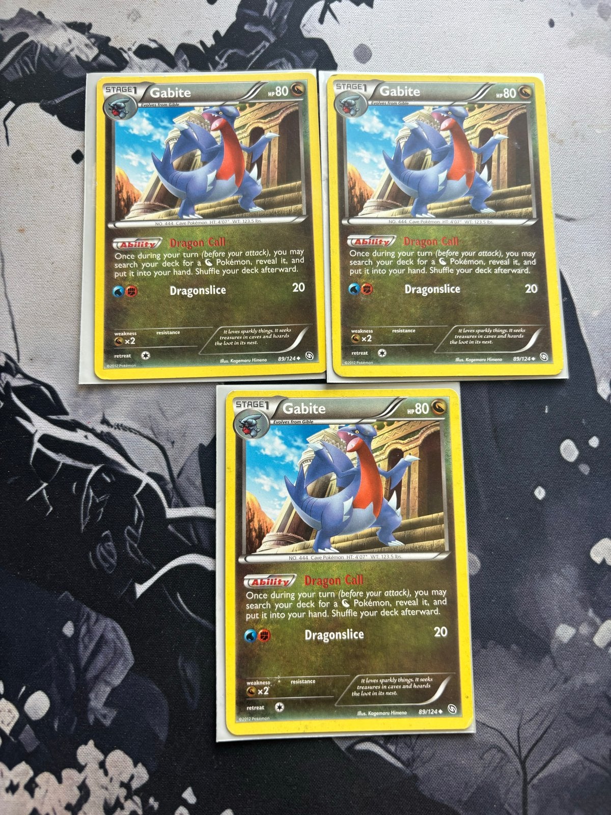3x Gabite 89/124, Ophalen of Verzenden, Gebruikt, Meerdere kaarten