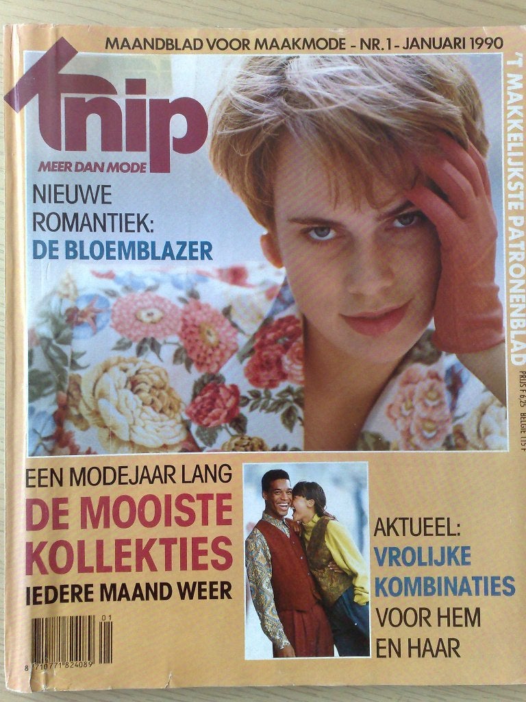 7 x Knipmode kledingpatronen uit jaargang 1990, Verzenden, Gebruikt, Vrouw, Knipmode