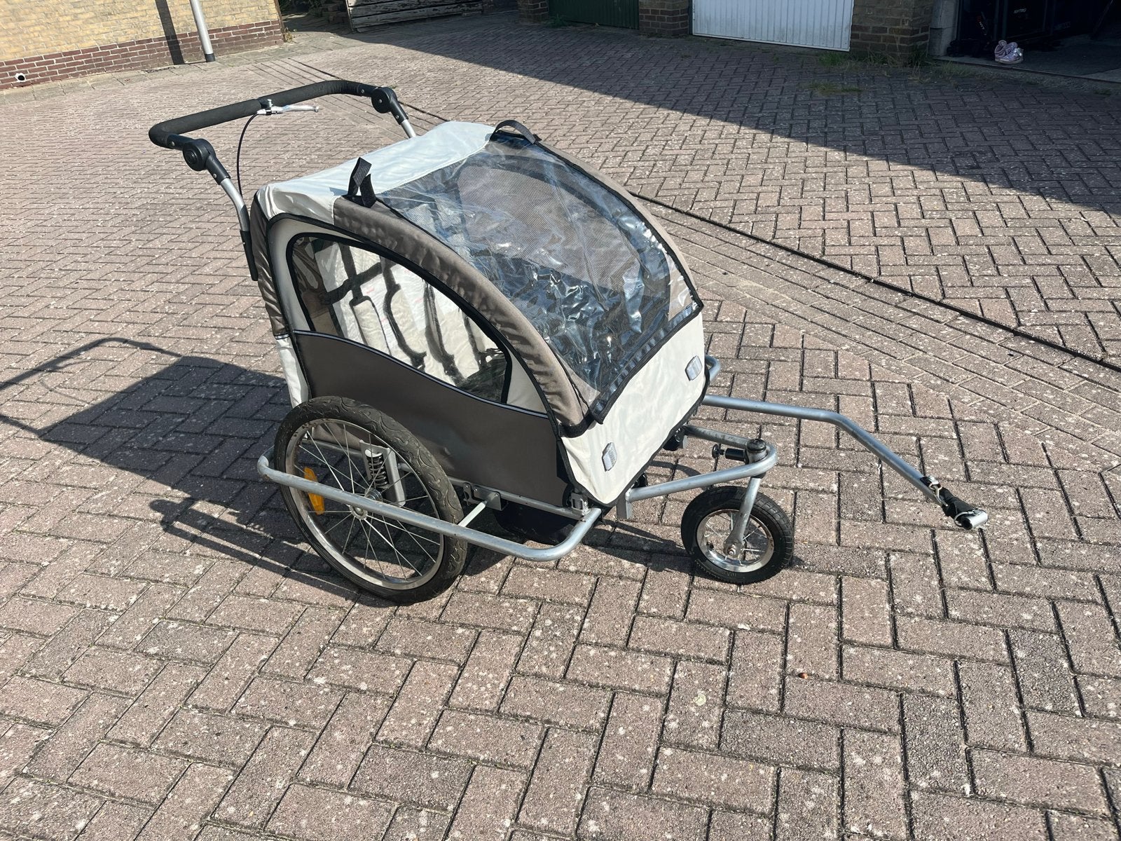 Fietskar / Kinderkar - Gebruikt maar functioneel, Fietsen en Brommers, Ophalen, Gebruikt, Opvouwbaar, Kinderkar