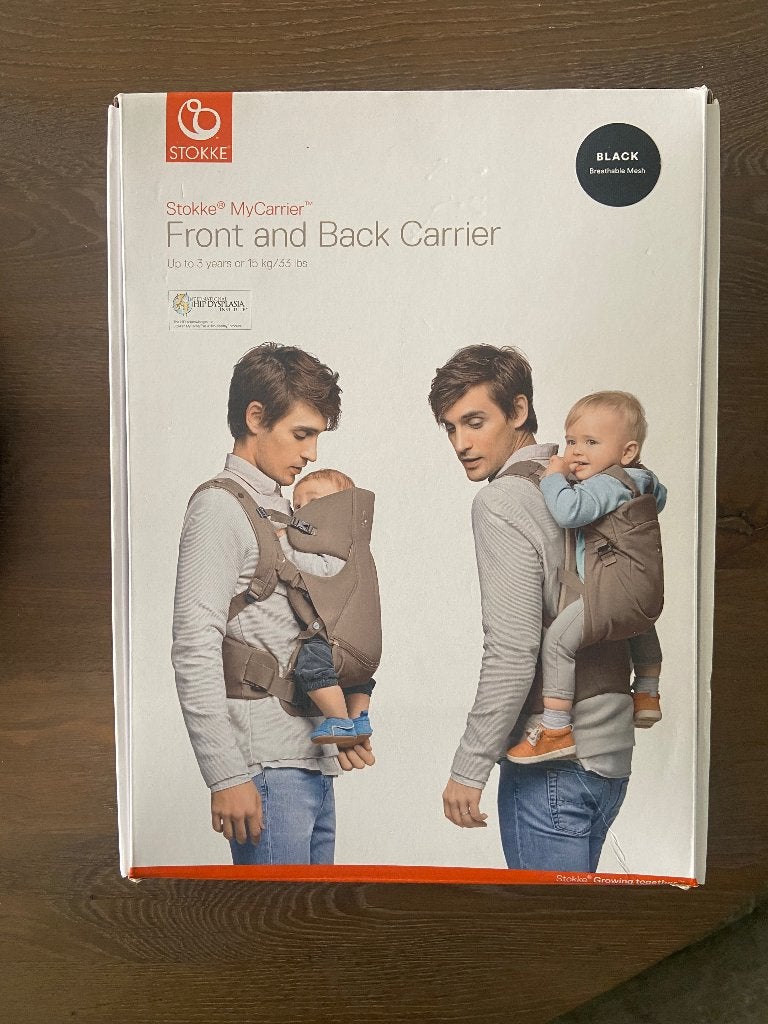 Stokke MyCarrier buik en rug draagzak (black mesh), Buik of Rug, Zo goed als nieuw, Draagzak, Ophalen
