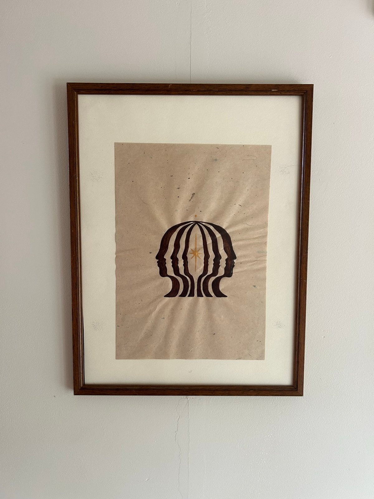 Handgemaakte A4 kunstprint 'Hoofden met Ster', Ophalen of Verzenden