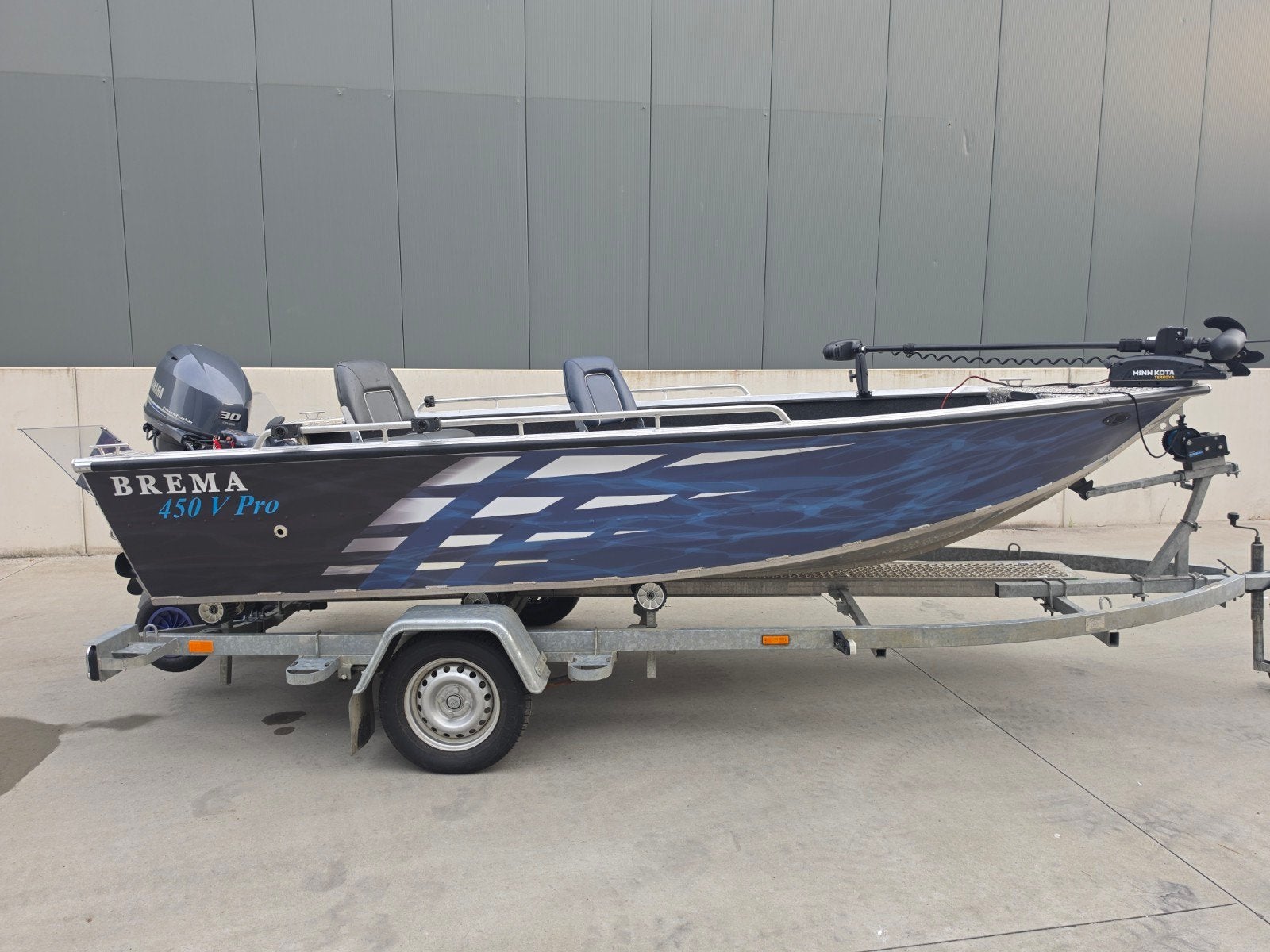 Brema 450 V Pro met Yamaha 30pk buitenboordmotor, Watersport en Boten, Overige merken, Gebruikt, Elektrische start, Ophalen of Verzenden