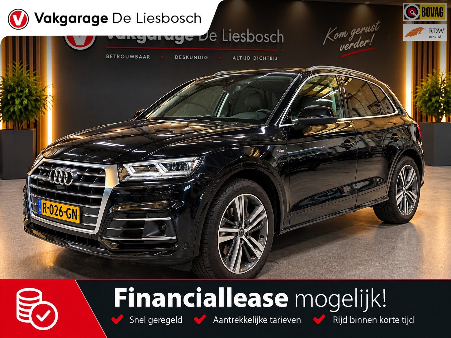 Audi Q5 2.0 TFSI quattro Sport S Line Black Edition / 360 ca, Auto's, Automaat, Gebruikt, 4 cilinders, Bedrijf