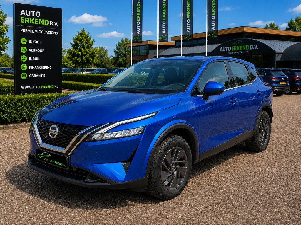 Nissan QASHQAI 1.3 MHEV Xtronic Acenta (bj 2021, automaat), Euro 6, Blauw, Bedrijf, Hybride Elektrisch/Benzine