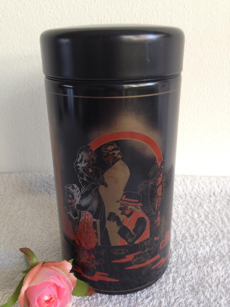 🖤Vintage BRABANTIA Beschuitbus, Zwart met afbeelding., Verzamelen, Ophalen of Verzenden, Zo goed als nieuw, Beschuit, Overige merken