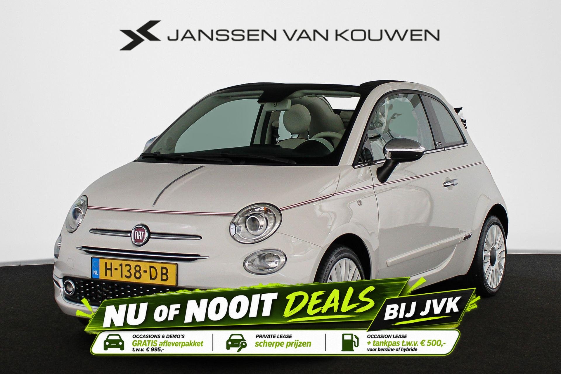Fiat 500C 0.9 TwinAir Turbo Dolcevita NL Auto Navigatie Xeno, Voorwielaandrijving, Gebruikt, Euro 6, Cabriolet