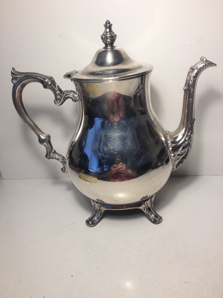 antieke ziver plated koffie pot, Verzenden