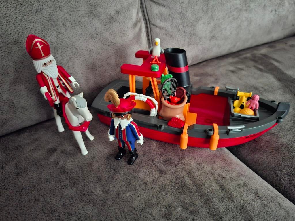 Playmobil stoomboot met accessoires sinterklaas 5206, Ophalen of Verzenden, Zo goed als nieuw