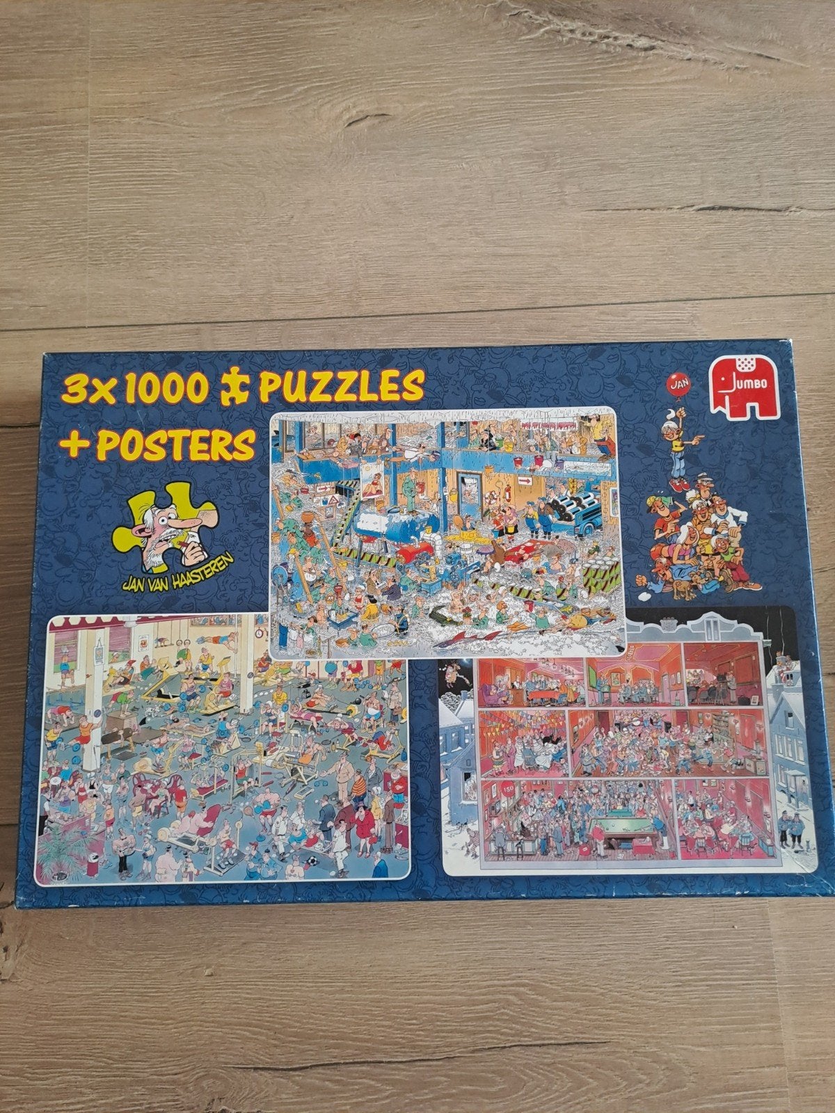 Jan van Haasteren (3x1000 stukjes) puzzels, Ophalen of Verzenden, 500 t/m 1500 stukjes, Zo goed als nieuw, Legpuzzel