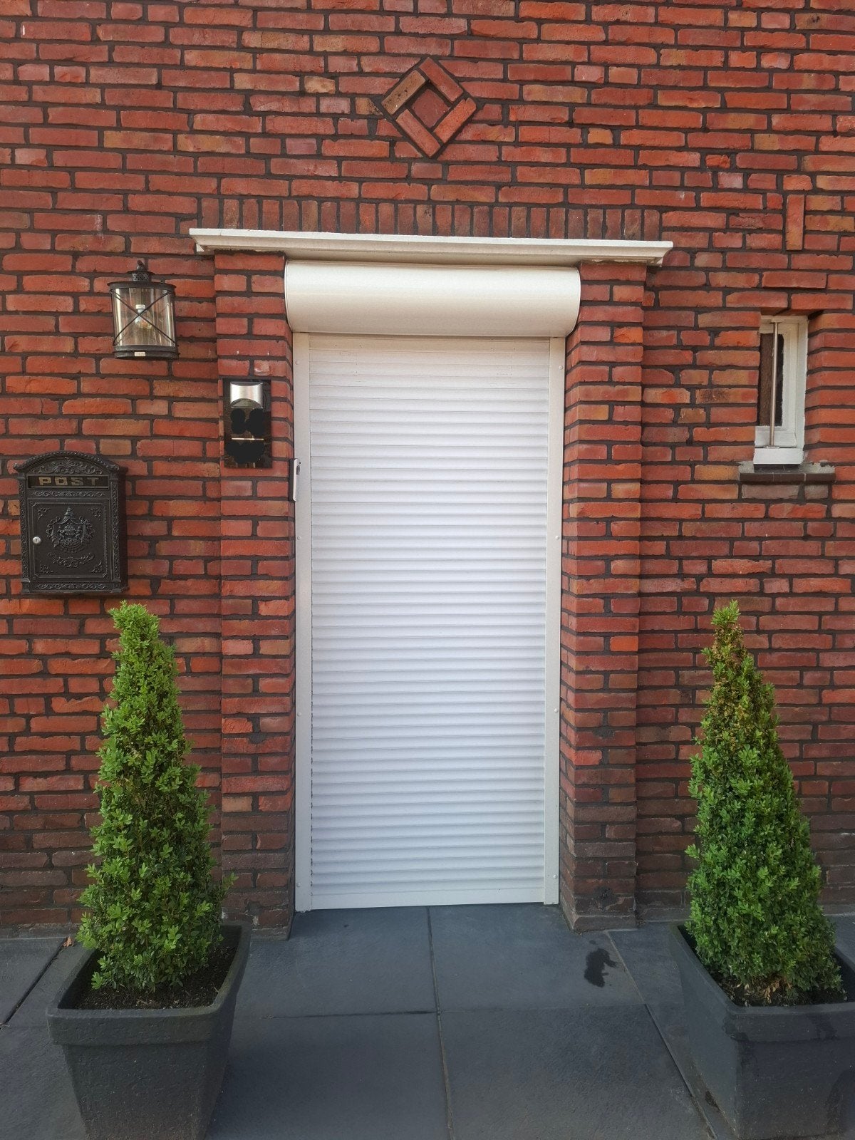 Handmatig Rolluik 110x230 cm (inclusief bak)- Wit, Doe-het-zelf en Verbouw, Rolluiken, Gebruikt, 100 tot 150 cm, 200 cm of meer