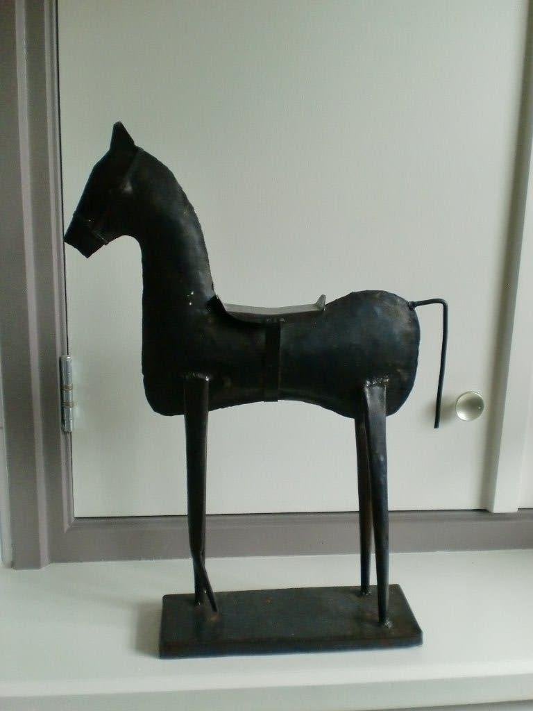 Metalen paard, Ophalen of Verzenden, Zo goed als nieuw, Bruin, Metaal