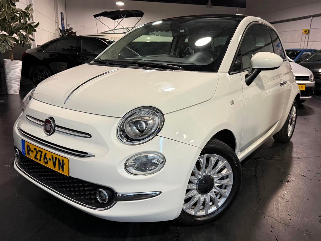 Fiat 500 1.2 4 cilinder Lounge panoramadak half leder, Auto's, Gebruikt, 4 cilinders, 840 kg, Bedrijf