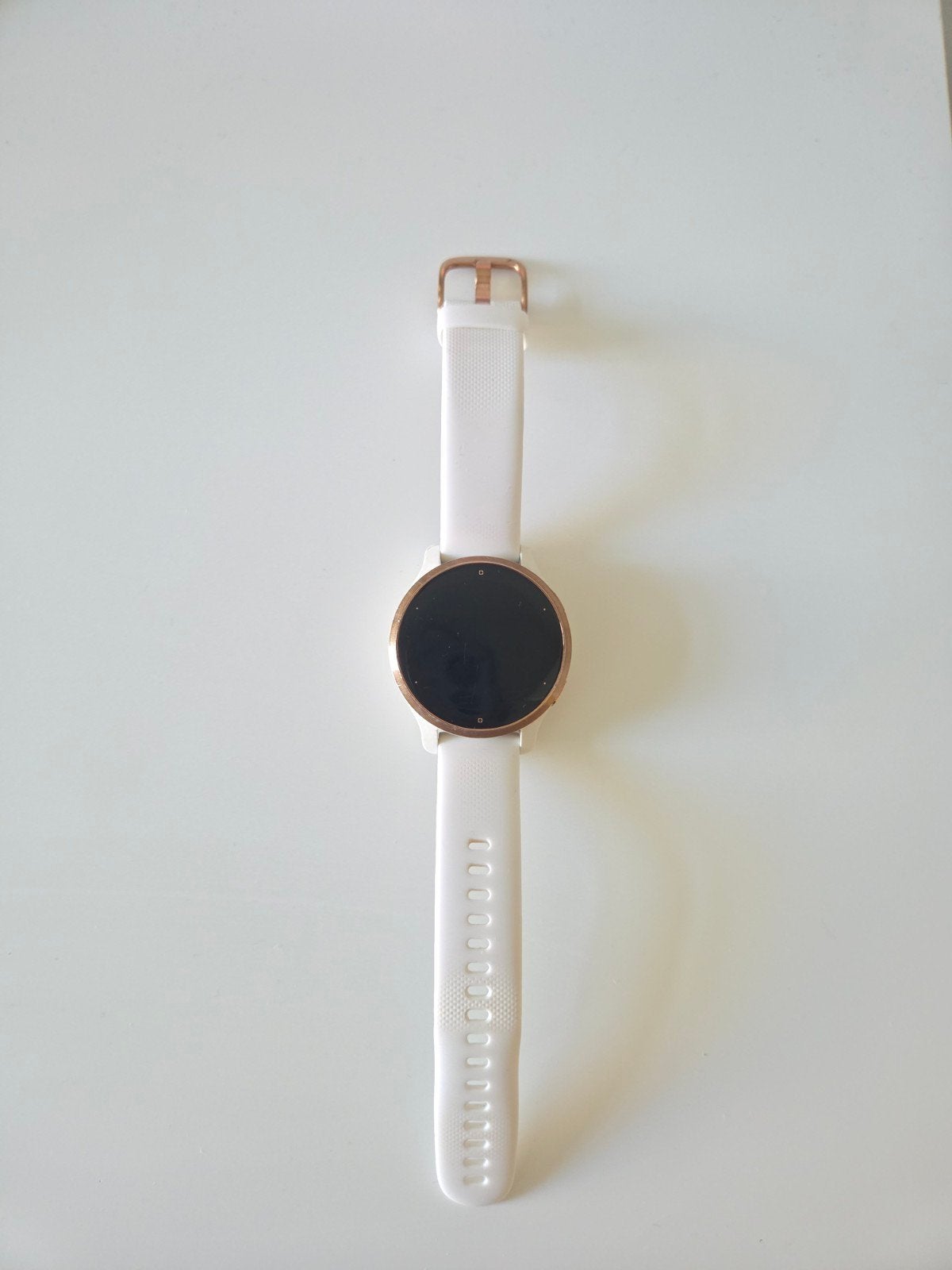 Garmin Venu 2S Rose Gold / Wit Smartwatch - AMOLED scherm, Gebruikt, Wit, Garmin, GPS