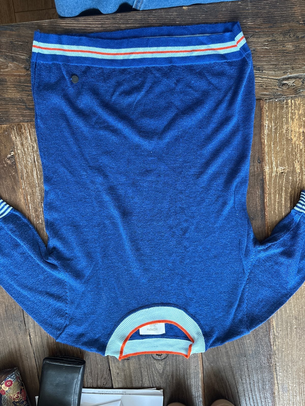 Blauwe Nümph trui, korte mouw, mt M,, Ophalen of Verzenden, Gedragen, Maat 38/40 (M), Blauw