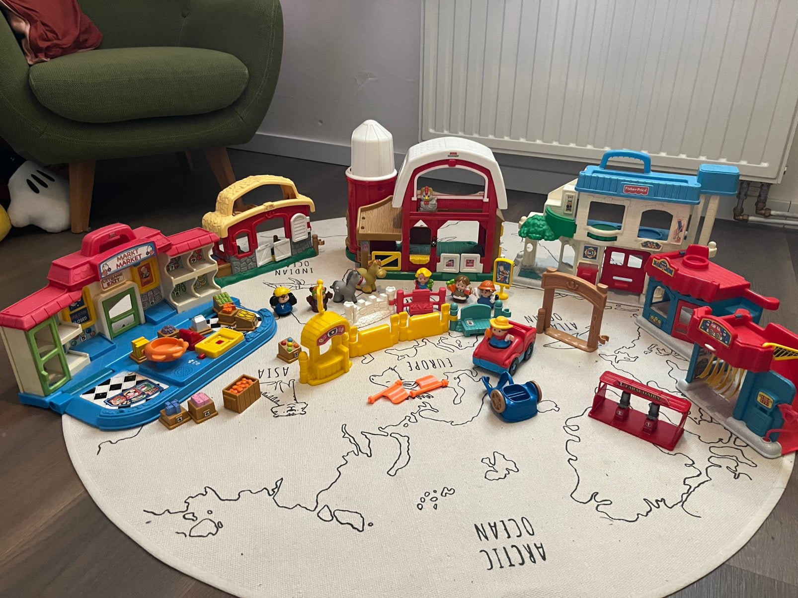 Fisher Price - Little people set, Ophalen, Gebruikt, Speelset, Met geluid