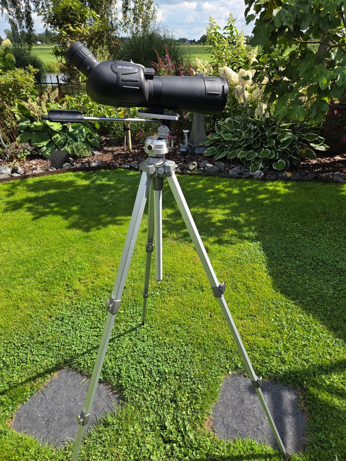 Spotting Scope 20-60x60 + Velbo Ve3 statief+ Isingkop+ Tas, Ophalen, Minder dan 80 mm, Lenzentelescoop (refractor)