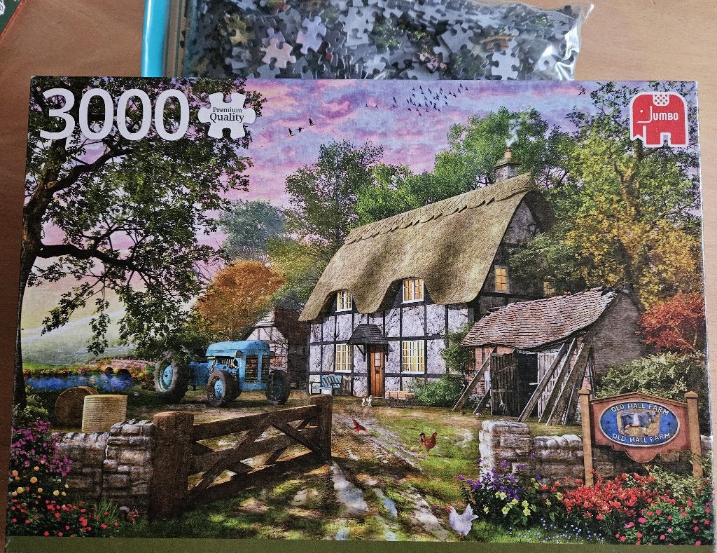 Jumbo legpuzzel 3000 stukjes Het huisje van de boer, Ophalen, Meer dan 1500 stukjes, Zo goed als nieuw, Legpuzzel