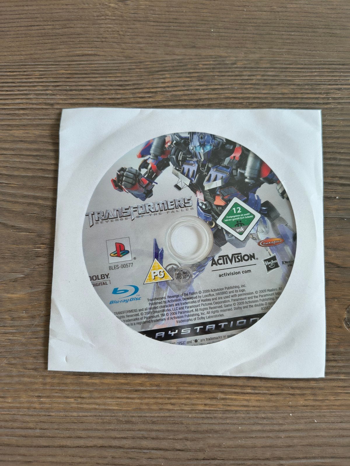 Transformers: Revenge of the Fallen PS3 (alleen disc), Avontuur en Actie, Gebruikt, 1 speler, Ophalen of Verzenden