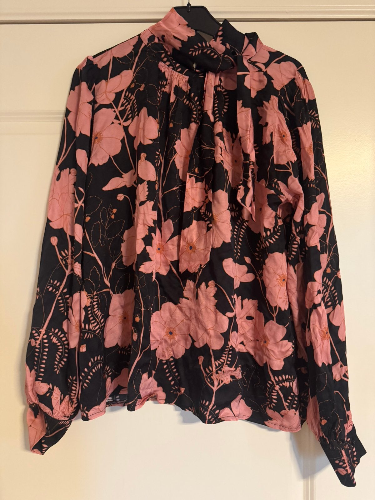 Studio Anneloes ruimvallende blouse met strik maat M/ L, Verzenden, Zo goed als nieuw, Maat 38/40 (M), Roze