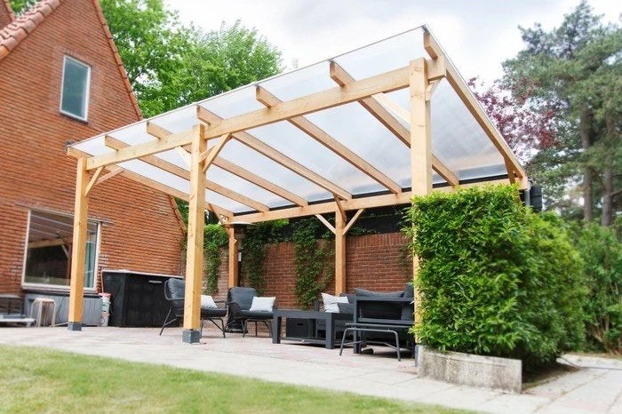 Douglas veranda overkapping vrijstaand 400x300, Ophalen, Nieuw, Veranda