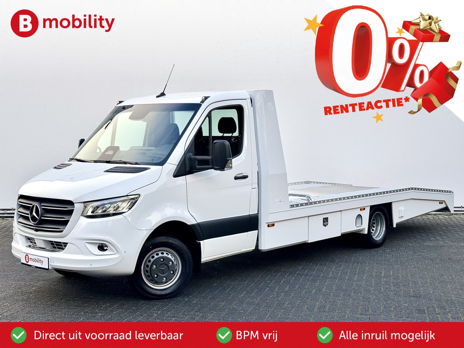 Mercedes-Benz Sprinter 519 CDI Tijhof AluLiner V/A €32 Per, Stof, Gebruikt, Wit, Bedrijf
