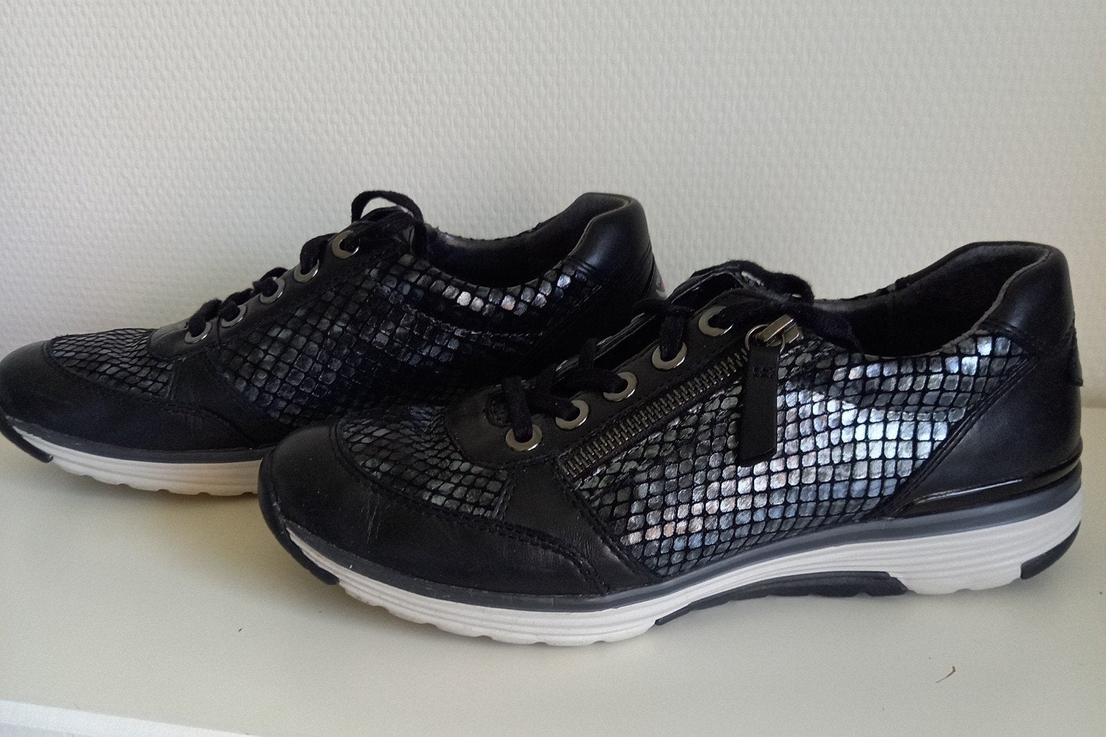 Gabor Rollingsoft Sensitive sneakers, uitneembare zool, mt 7, Zwart, Gabor, Ophalen of Verzenden, Sneakers of Gympen