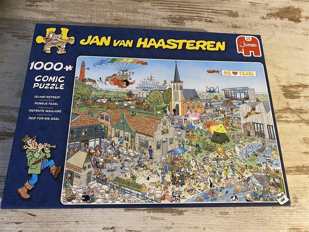 Jan van Haasteren - Rondje Texel 1000 stuks puzzel [s171], Verzenden, 500 t/m 1500 stukjes, Zo goed als nieuw