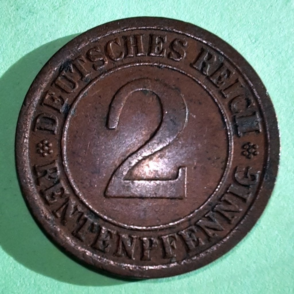 6x Duitse munten 2 pfennig., Ophalen of Verzenden, Duitsland, Losse munt