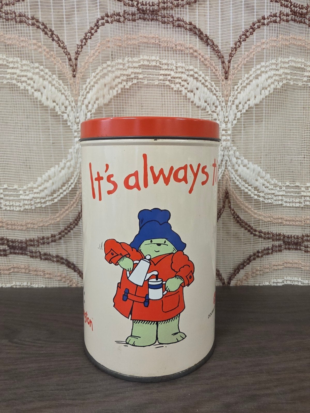 Douwe Egberts Paddington blik always time for coffee, Verzamelen, Blikken, Ophalen of Verzenden, Gebruikt, Koffie, Douwe Egberts