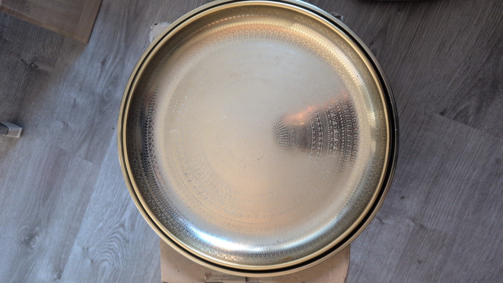 Gouden decoratieve schaal/dienblad, Ophalen