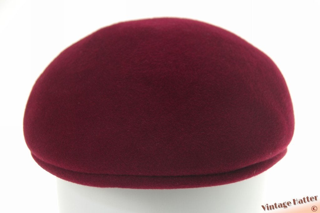 vintage Voorgevormde pet Vera Lepre bordeaux vilt 56, Vera Lepre, Ophalen of Verzenden, Pet, 57 cm (M, 7⅛ inch) of minder