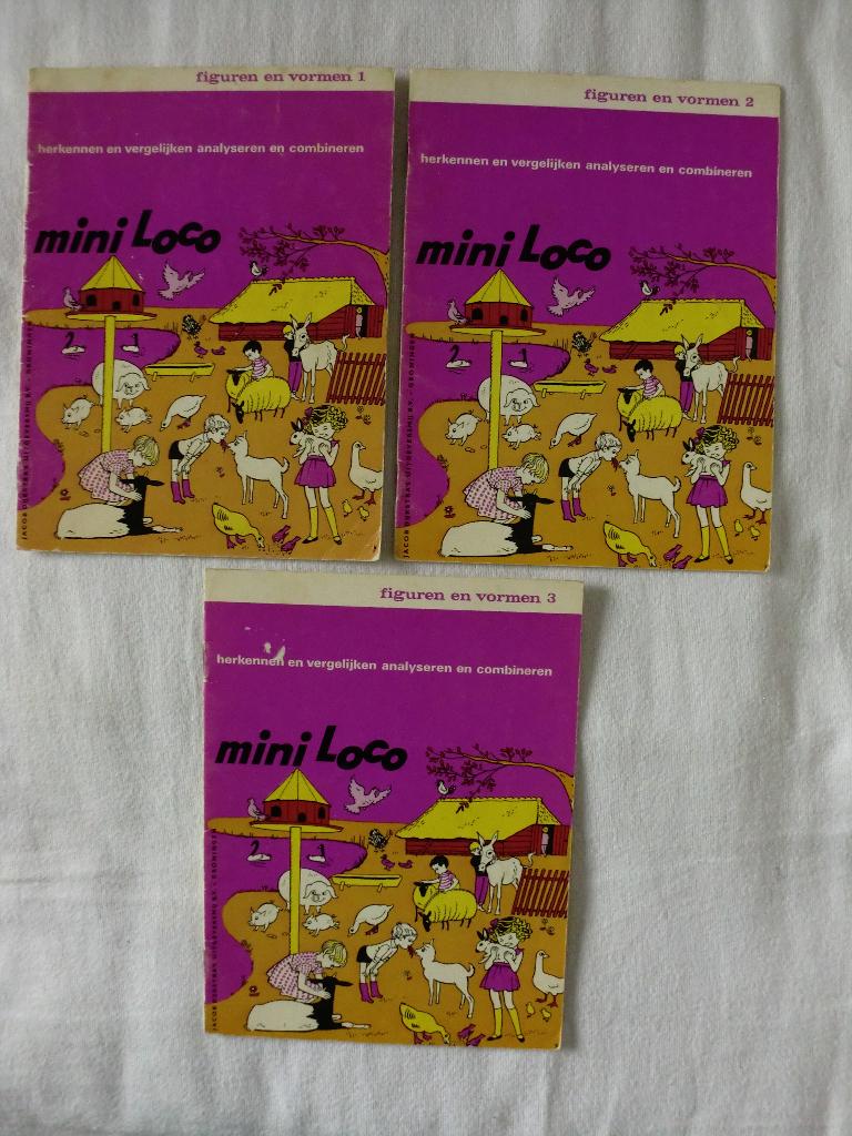 3, wat oudere mini loco boekjes: Figuren en Vormen, Ophalen of Verzenden, Gebruikt