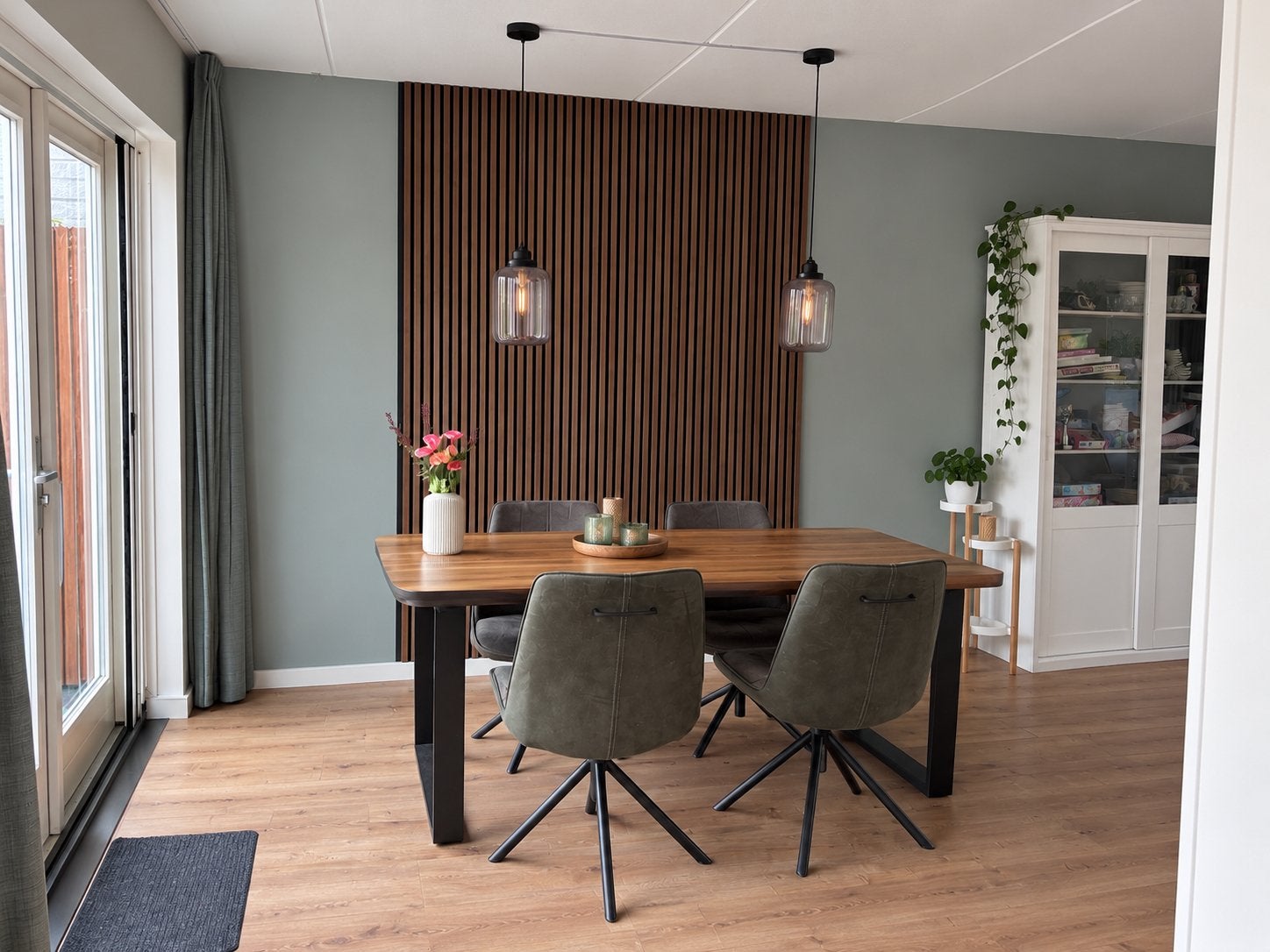 2 hanglampen rookglas, Ophalen, Zo goed als nieuw