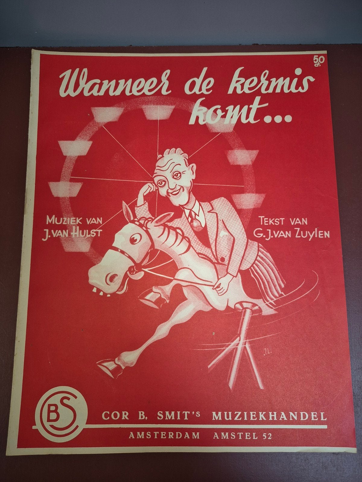 Wanneer de kermis komt... - Vintage bladmuziek, Ophalen of Verzenden, Gebruikt, Artiest of Componist, Piano