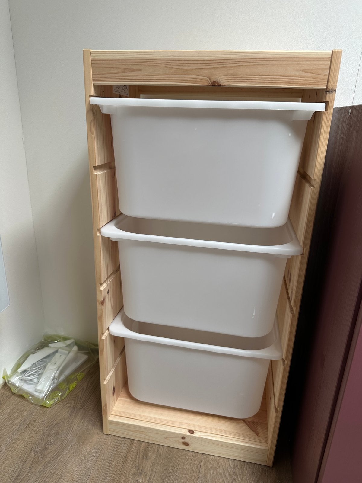 IKEA speelgoedkast Trofast met bakken, Ophalen, 50 tot 100 cm, Zo goed als nieuw, Minder dan 100 cm
