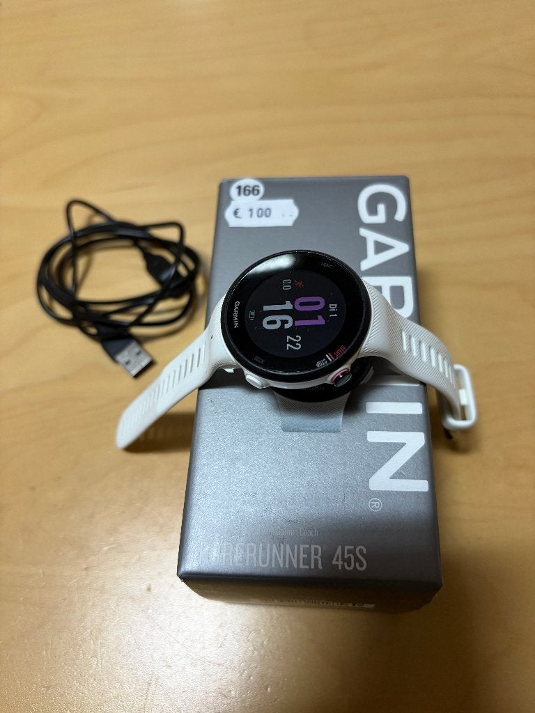 Garmin Forerunner 45s (GPSinruil-nr 166), Bramenberg 9, Wit, Info@gpsinruil.nl, Garmin