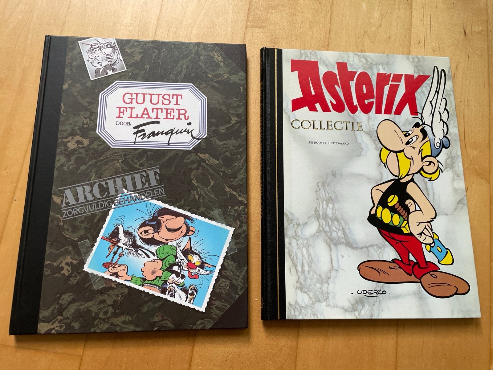 Guust Flater Archief & Asterix Collectie De Roos en h Zwaard, Boeken, Meerdere stripboeken, Ophalen, Zo goed als nieuw
