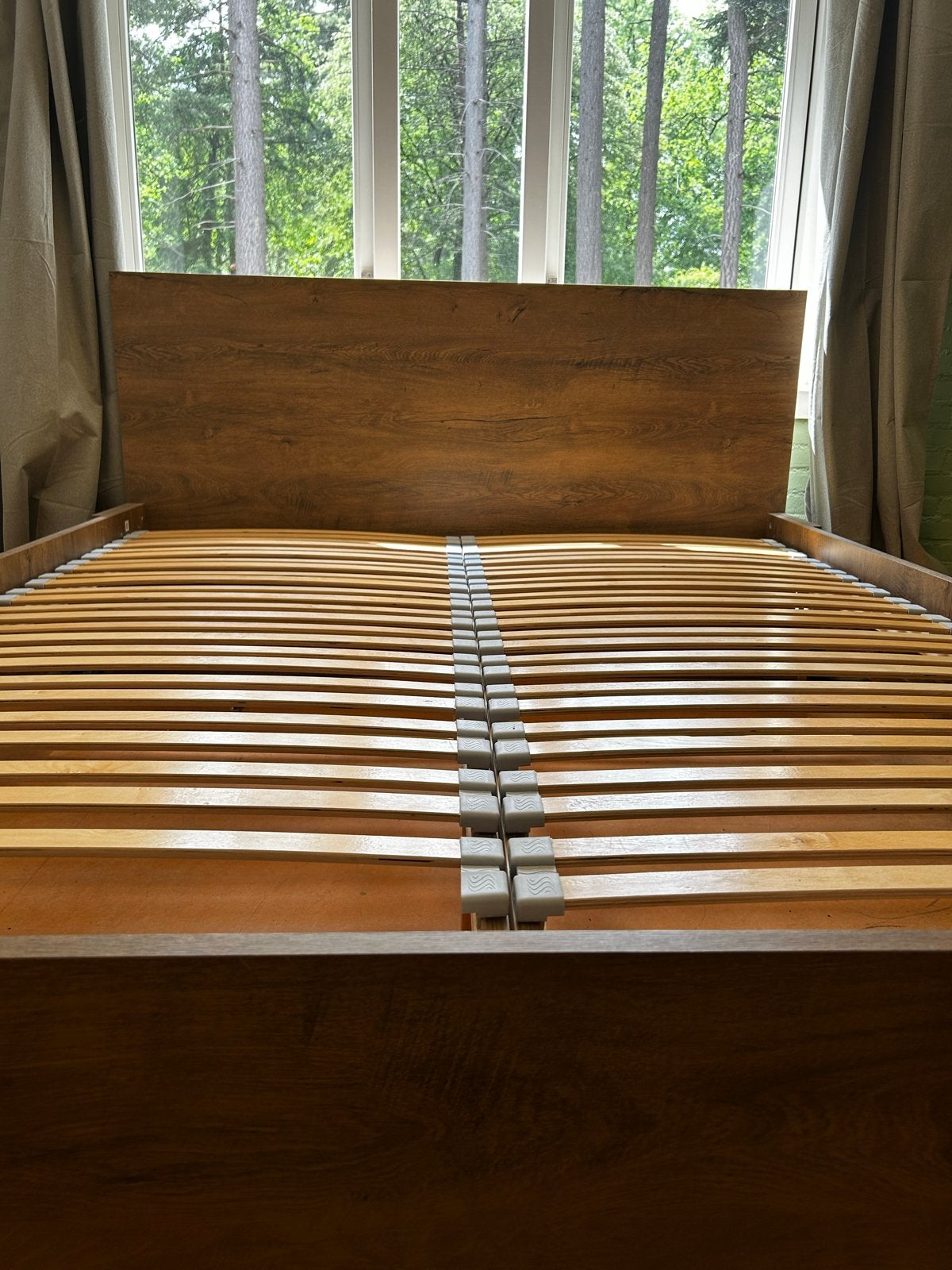 Zo goed als nieuw tweepersoonsbed (170x210) van Jysk, Ophalen, Bruin, 210 cm, Tweepersoons