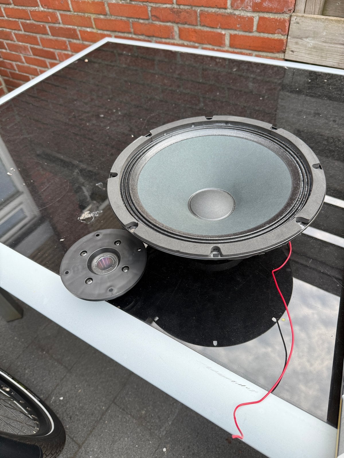 EV - Speakers. Woofer en tweeter, Ophalen, Gebruikt, Minder dan 60 watt, Overige merken