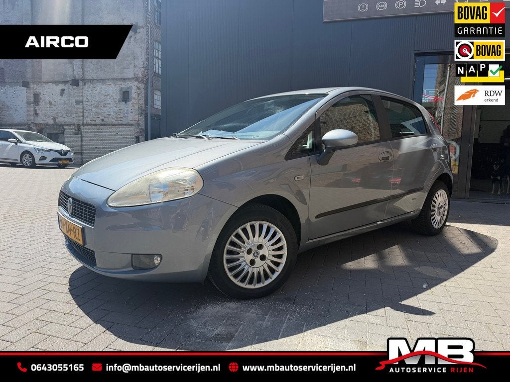 Fiat Grande Punto 1.4 Dynamic, Airco, Voorwielaandrijving, Stof, Zwart, 4 cilinders