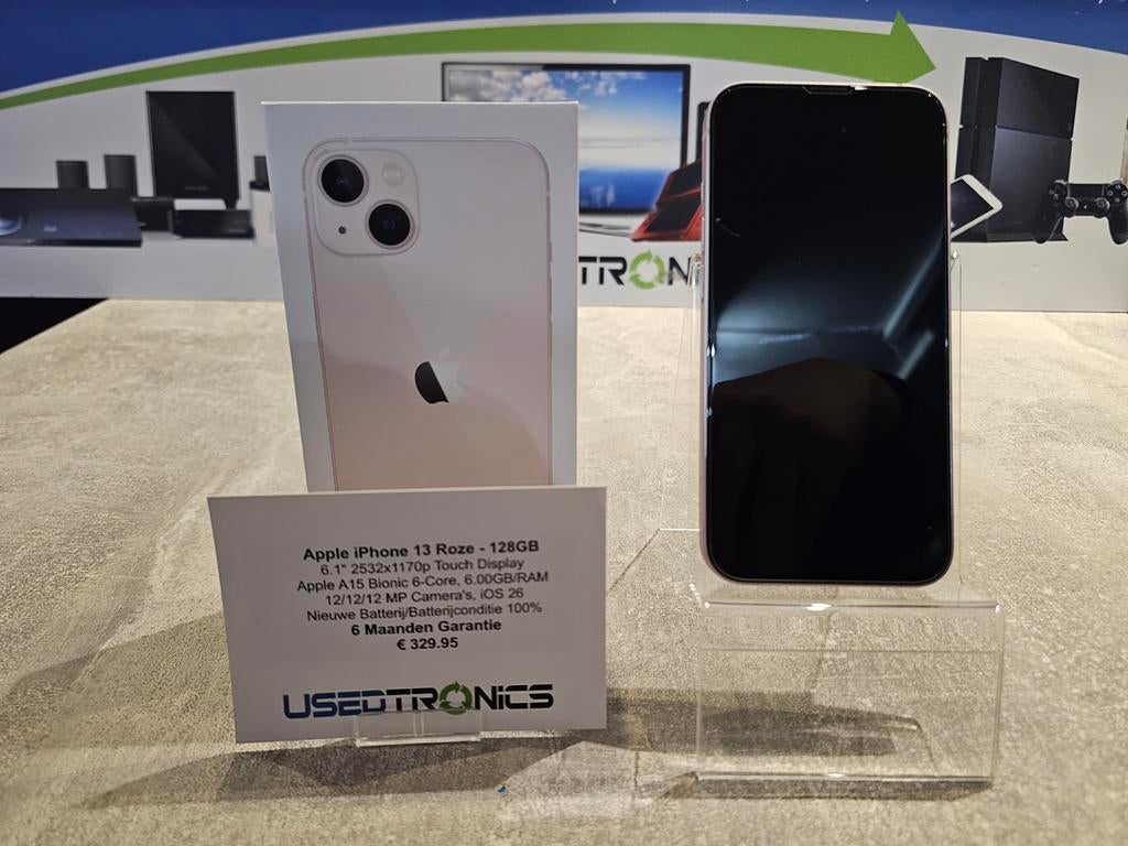 Apple iPhone 13 Roze - 128GB - Nieuwe Batterij, Telecommunicatie, Mobiele telefoons | Apple iPhone, Refurbished, 128 GB, Zonder abonnement