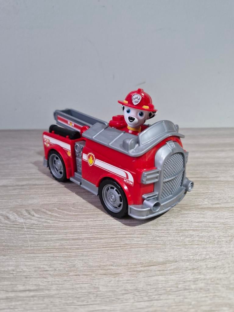Paw Patrol Marshall brandweerauto met figuur, Ophalen of Verzenden, Zo goed als nieuw