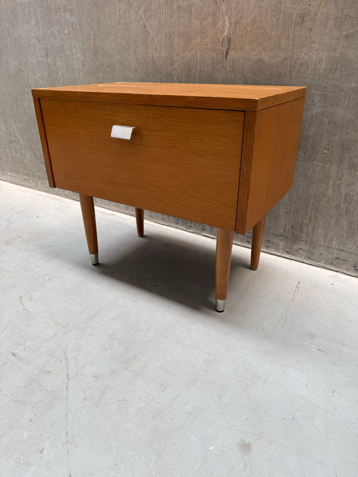 Retro Nachtkastje Teak Fineer, Ophalen of Verzenden