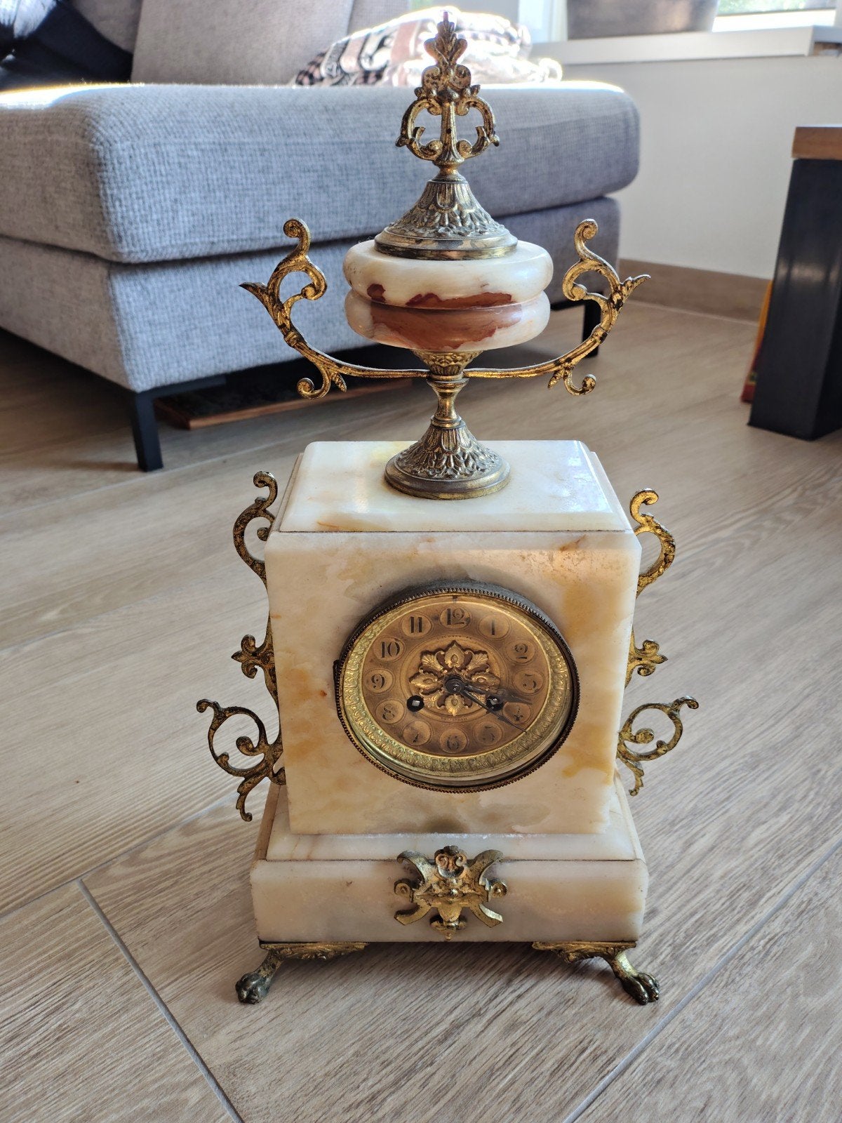 Antieke Franse marmeren Pendule, Antiek en Kunst, Antiek | Klokken, Ophalen