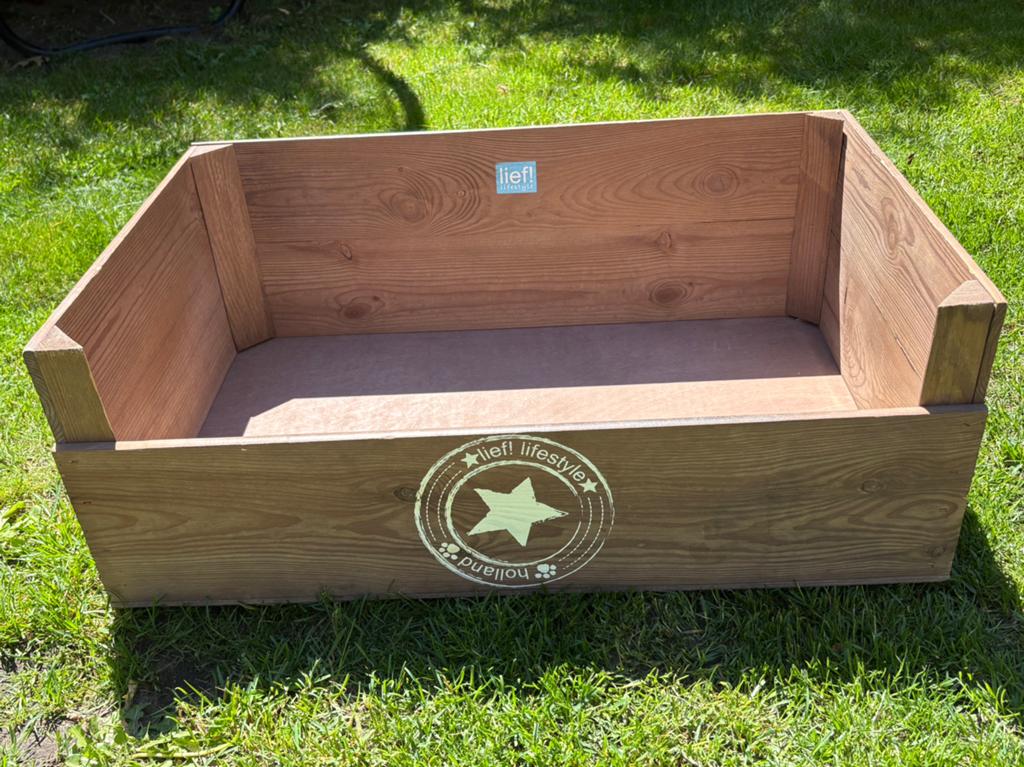 Houten hondenmand van Lief!, Dieren en Toebehoren, Hondenmanden, Ophalen of Verzenden, Gebruikt, Overige