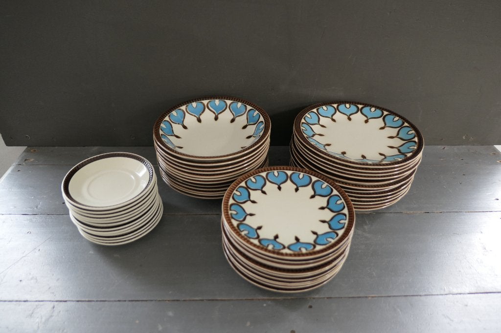 Vintage servies Boch La Louvière Mosqueé 1972 retro, Antiek en Kunst, Antiek | Servies los, Ophalen