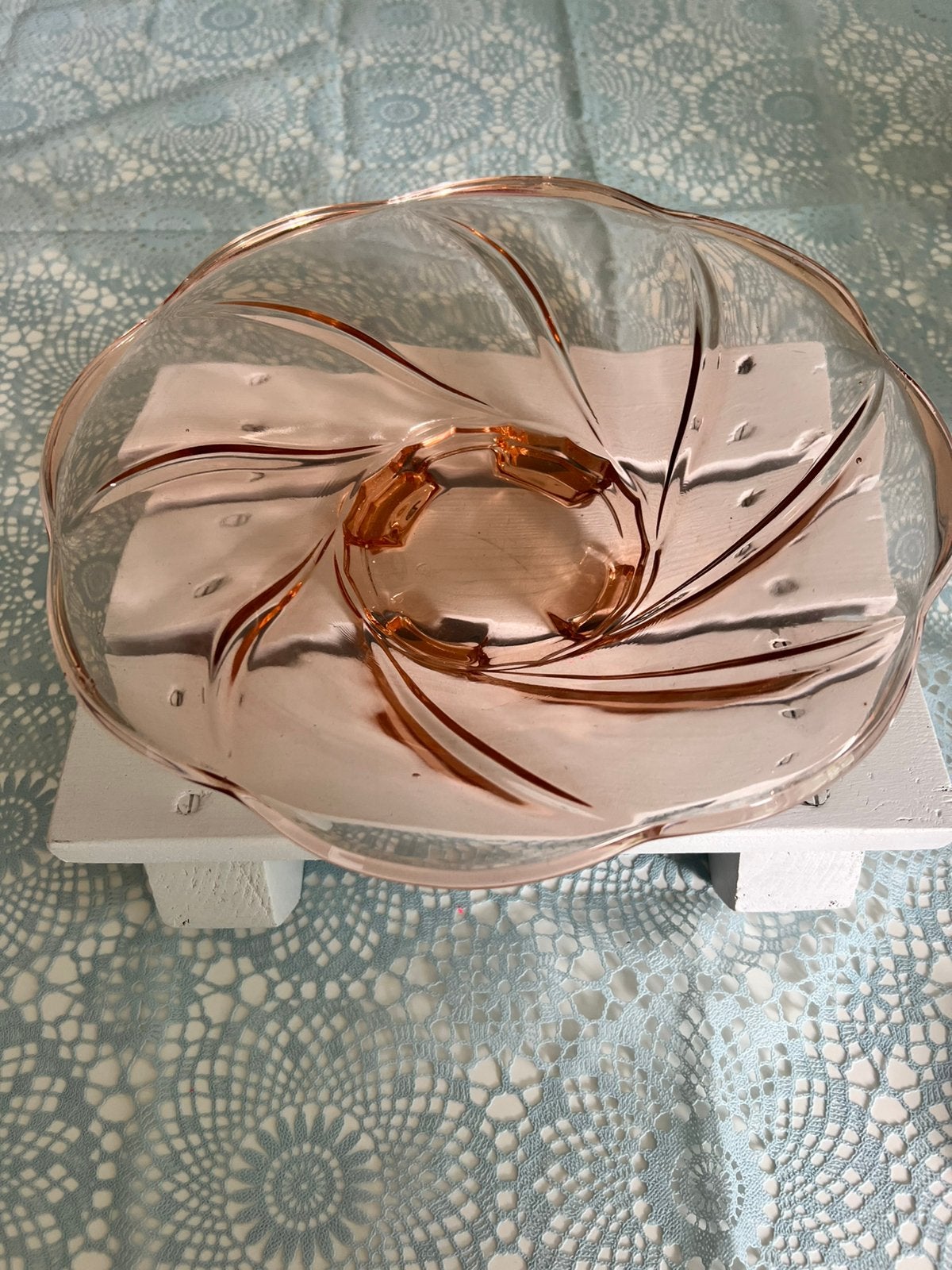 Art deco schaal rose glas Walter & Sohne, Antiek en Kunst, Ophalen of Verzenden