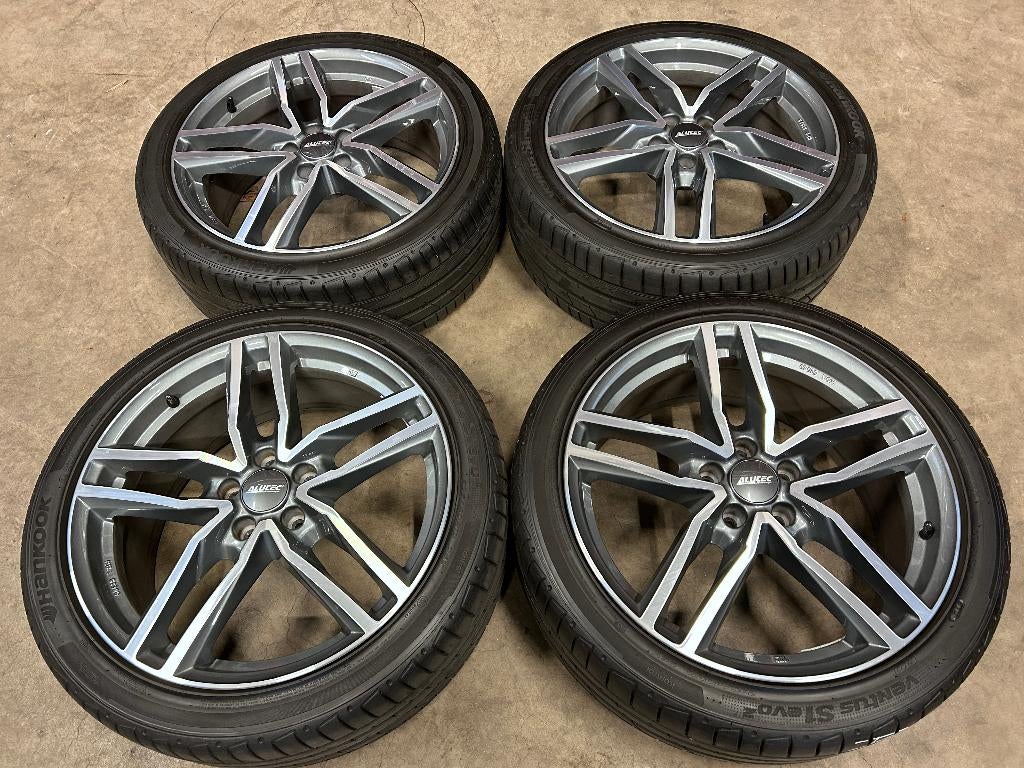 19 inch Alutec velgen + zomerbanden Q2 Passat T-roc Caddy, 19 inch, Gebruikt, Banden en Velgen, Ophalen of Verzenden