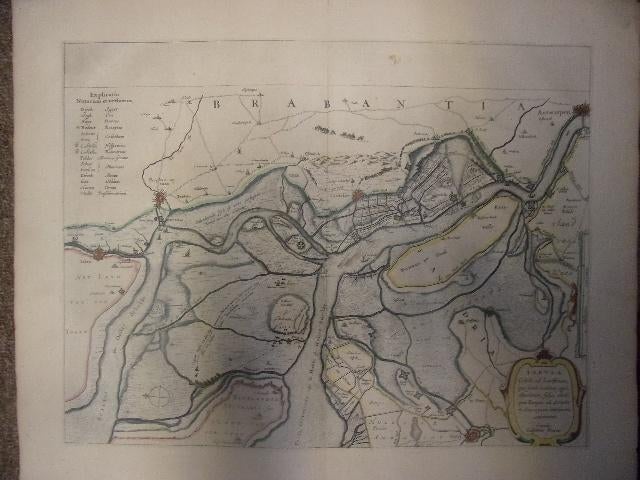 Kaart Blaeu Brabant Bergen op Zoom Tholen Antwerpen ca. 1640, Antiek en Kunst, Kunst | Etsen en Gravures, Handgekleurd, Cartografie